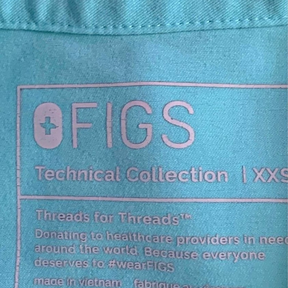 Figs scrub set-Aqua. Top xxs, bottoms xs